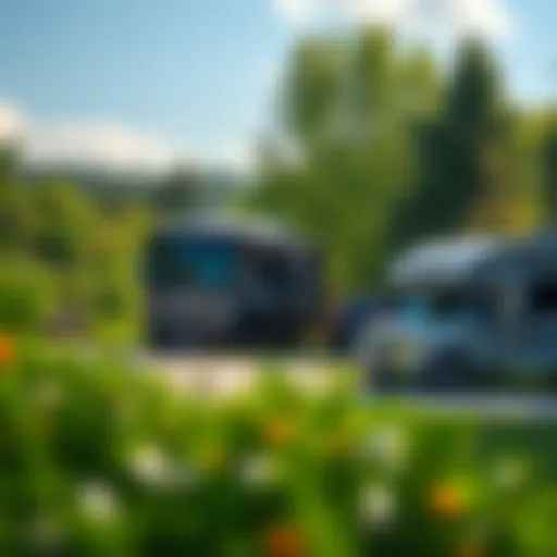 Scenic view of The Mill Casino RV park with lush surroundings