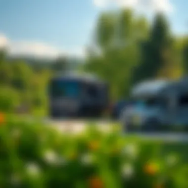 Lush Surroundings of The Mill Casino RV Park Scenic view of The Mill Casino RV park with lush surroundings