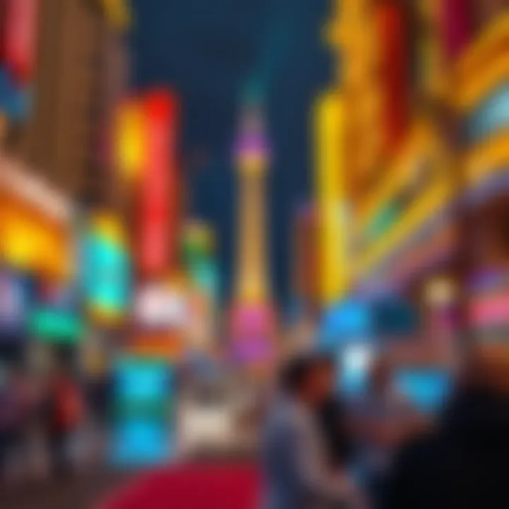 Las Vegas Strip Nightlife Vibrant Las Vegas strip showcasing nightlife and entertainment