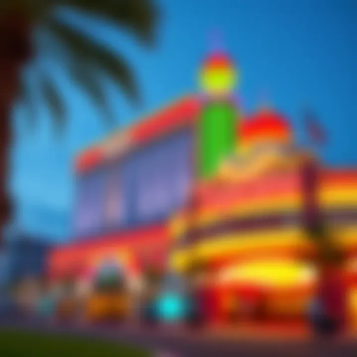 Exterior view of Tropicana Las Vegas showcasing its vibrant architecture