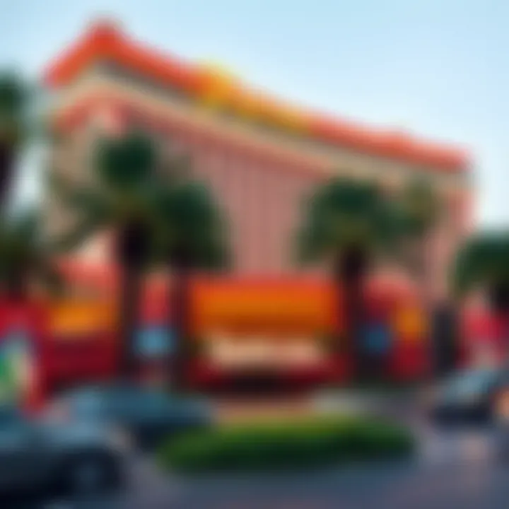 Exterior view of the Tropicana Las Vegas showcasing its tropical theme