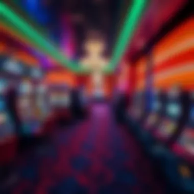 Vibrant gaming floor filled with slot machines and table games at Tropicana