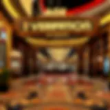 Casino entrance showcasing age verification signage