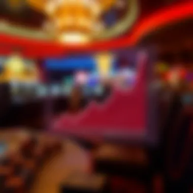 A financial graph illustrating economic downturns affecting casinos