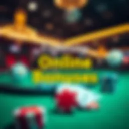 Visual representation of online casino bonuses