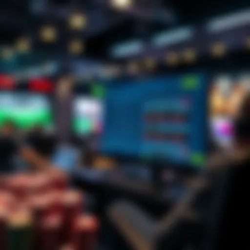 Modern sports betting interface showcasing technology