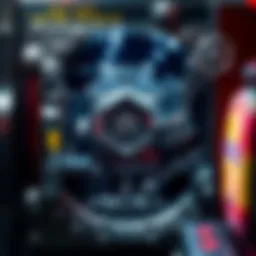 Intricate mechanics of a vault slot machine