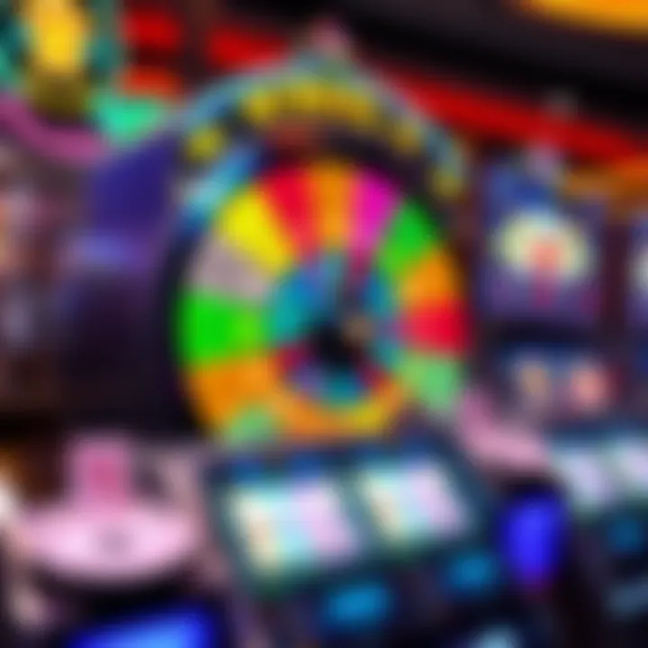 Engaging Wheel of Fortune Game Display Colorful Wheel of Fortune game display with spinning wheel