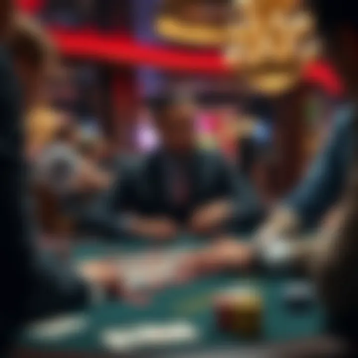 Strategic Gameplay in Action Player making strategic decisions at a casino table