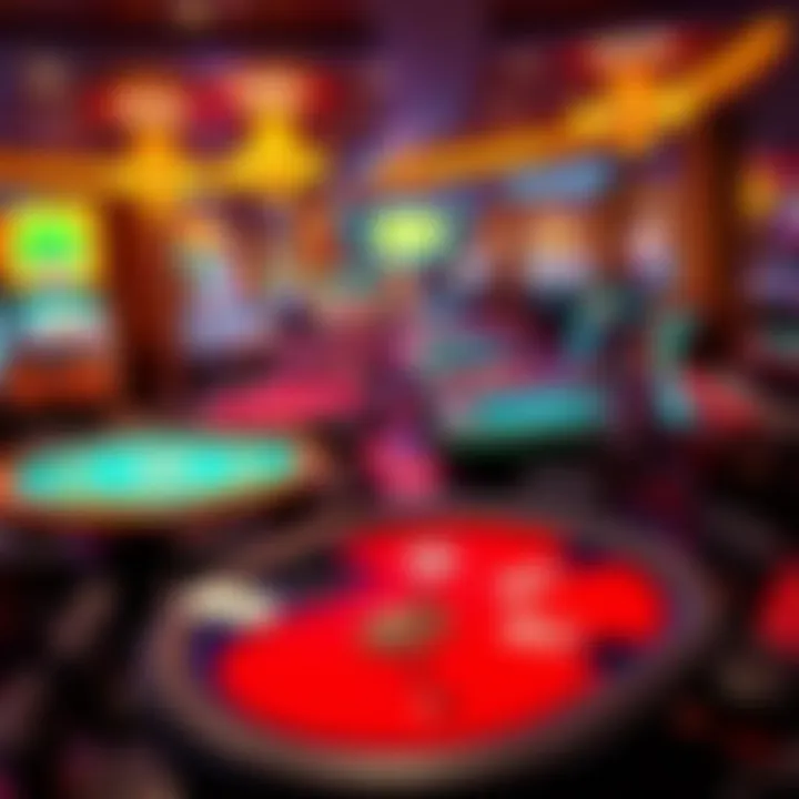 Diverse Table Games Offered at Yummy Spins Casino A panoramic view of the casino's gaming floor showcasing various table games